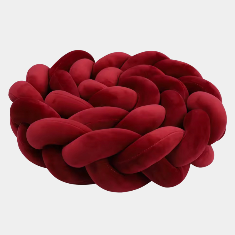 Tresse de Lit Rouge Foncé
