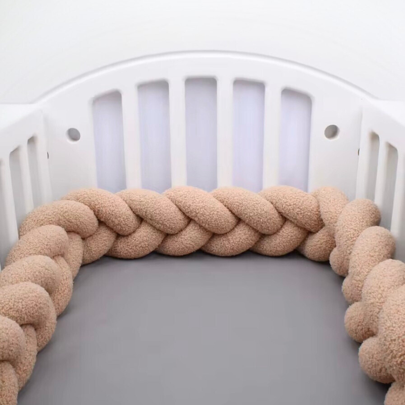 Tour de lit Tressé Molletonné Uni