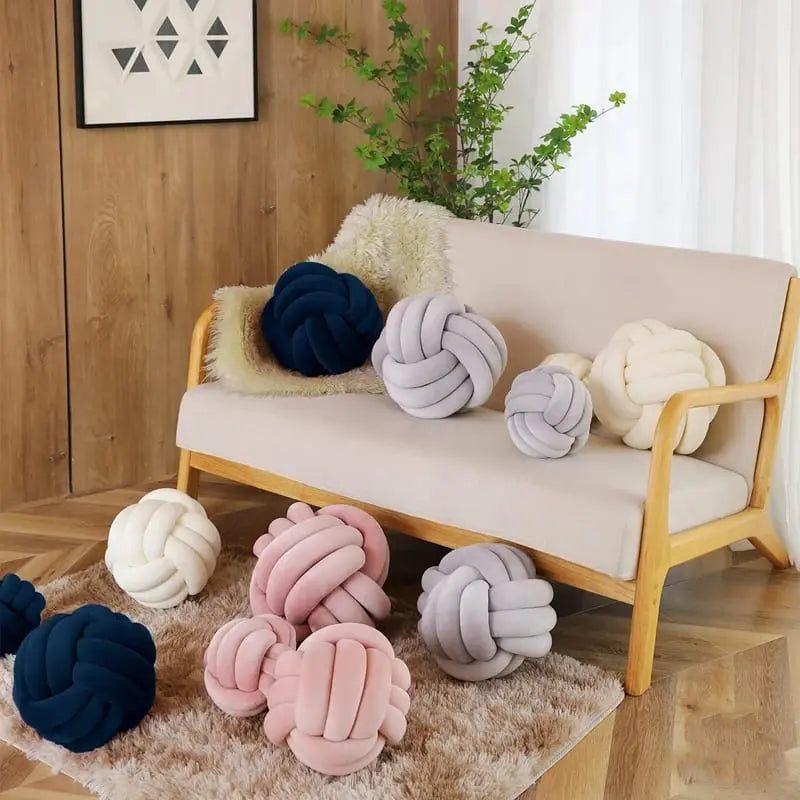 coussin tressé noeud