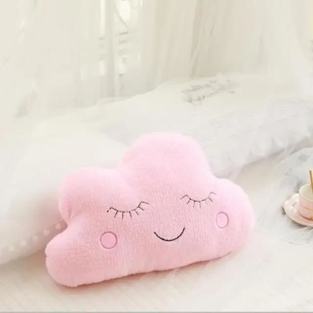 coussin nuage bébé rose