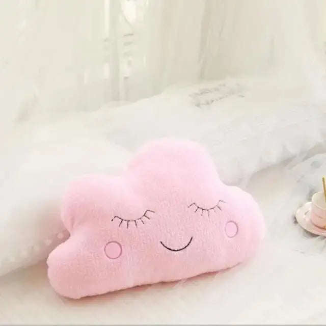 coussin nuage bébé rose