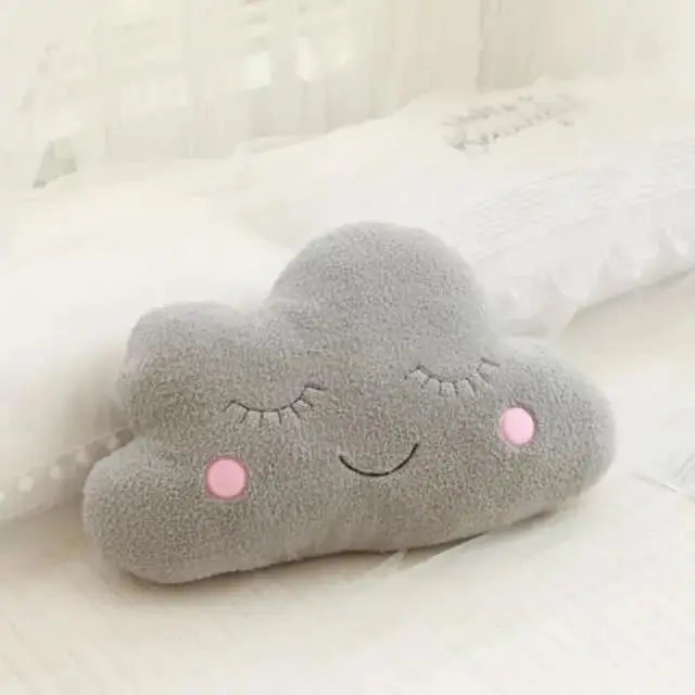 coussin nuage bébé gris