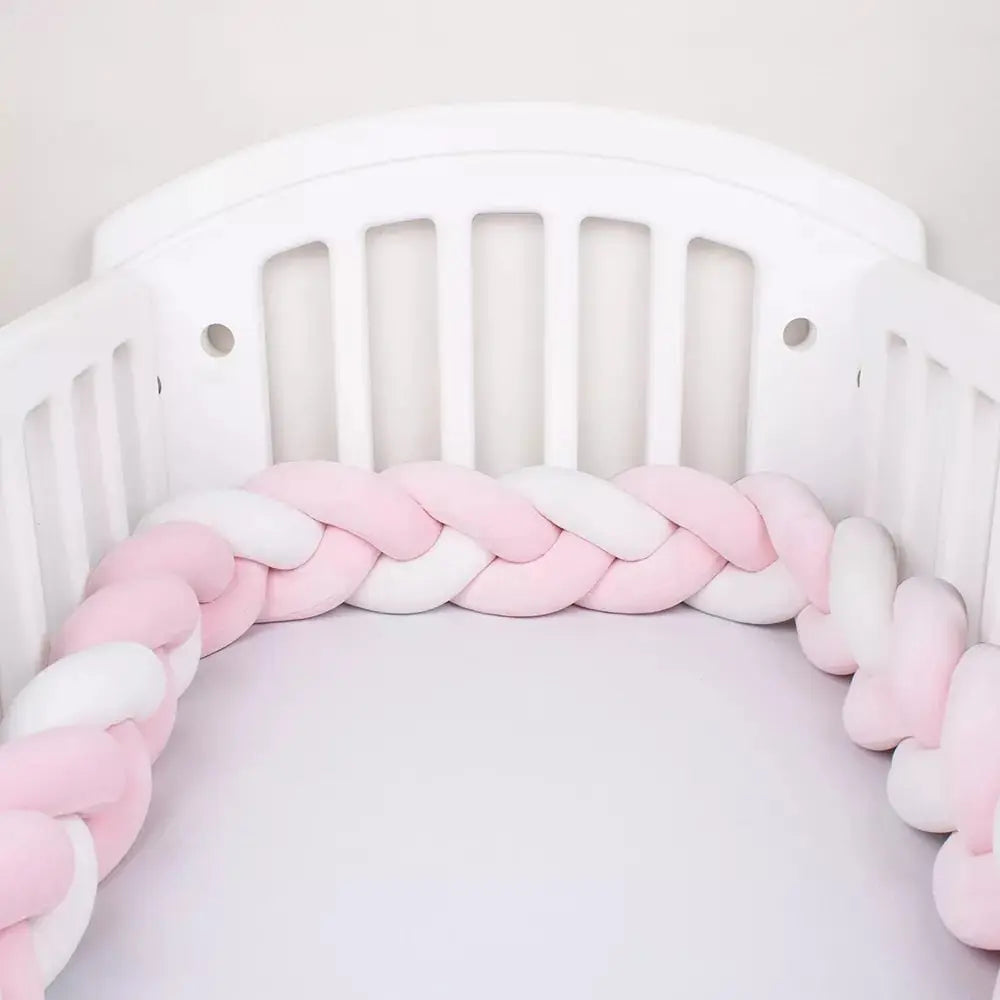 tresse de lit rose et blanc