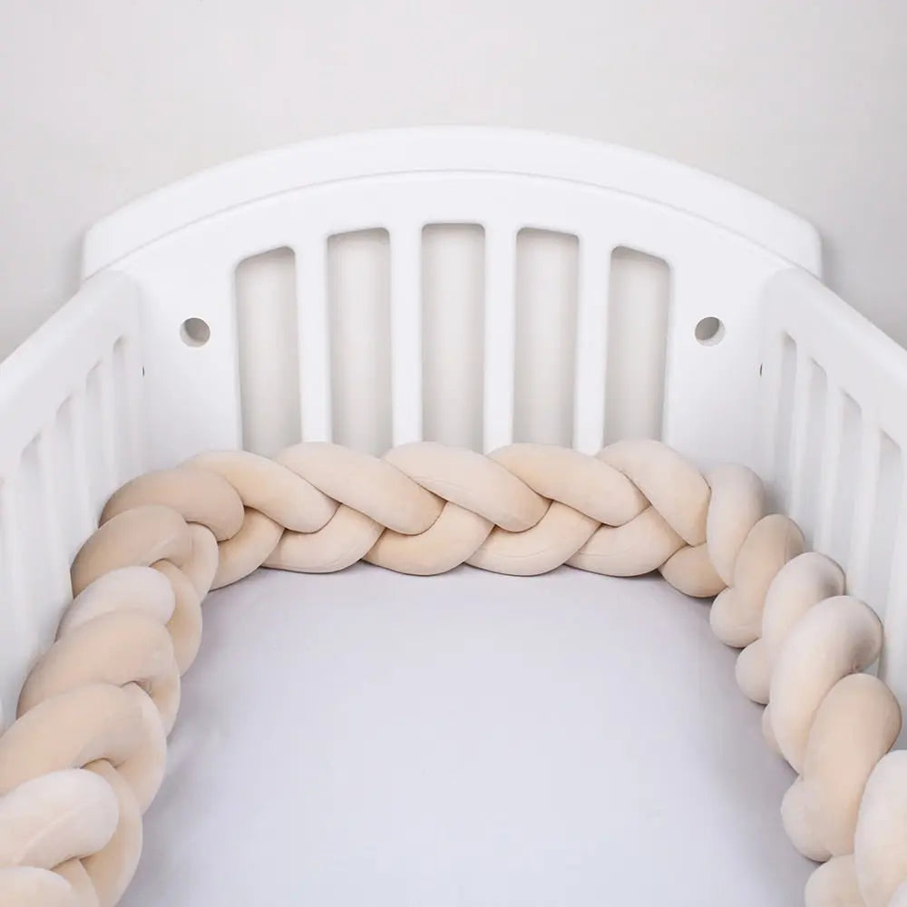 tour de lit tresse beige