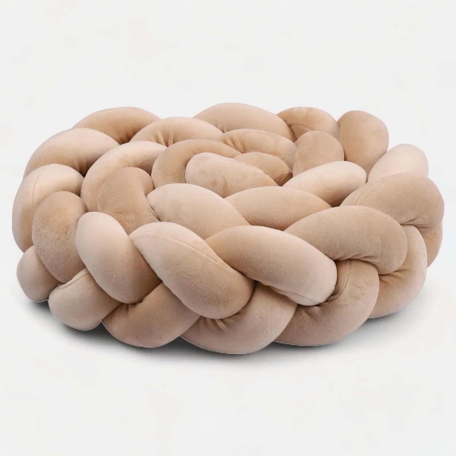 tresse de lit beige camel