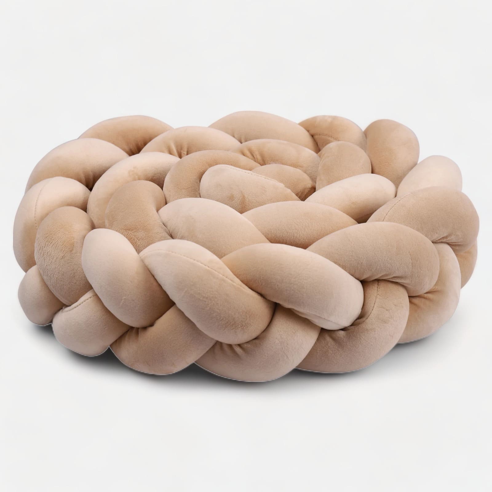 tresse de lit beige camel