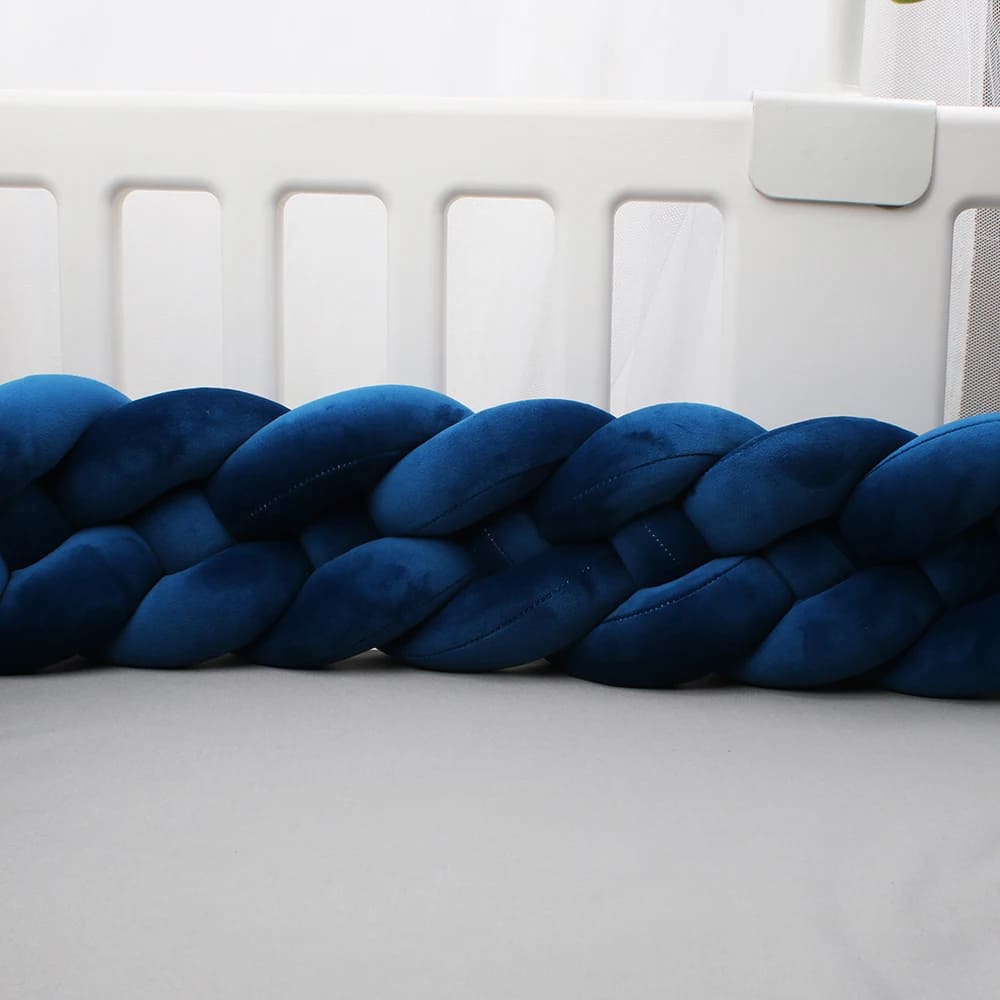 tresse de lit bleu foncé