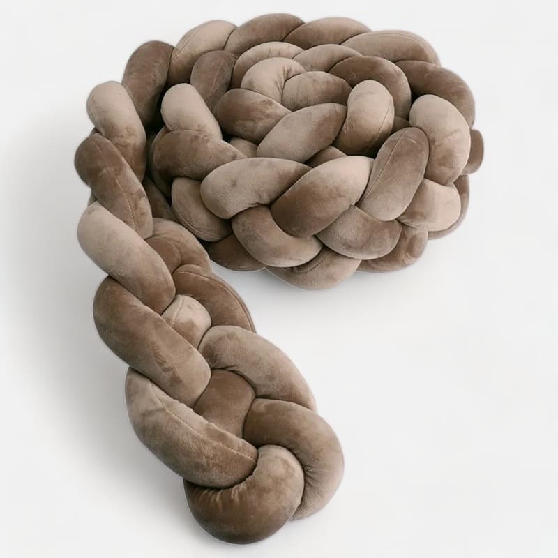 tresse de lit marron 4 brins