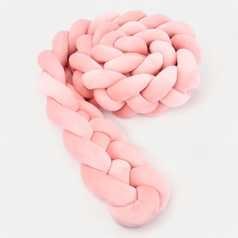 tresse de lit rose poudré