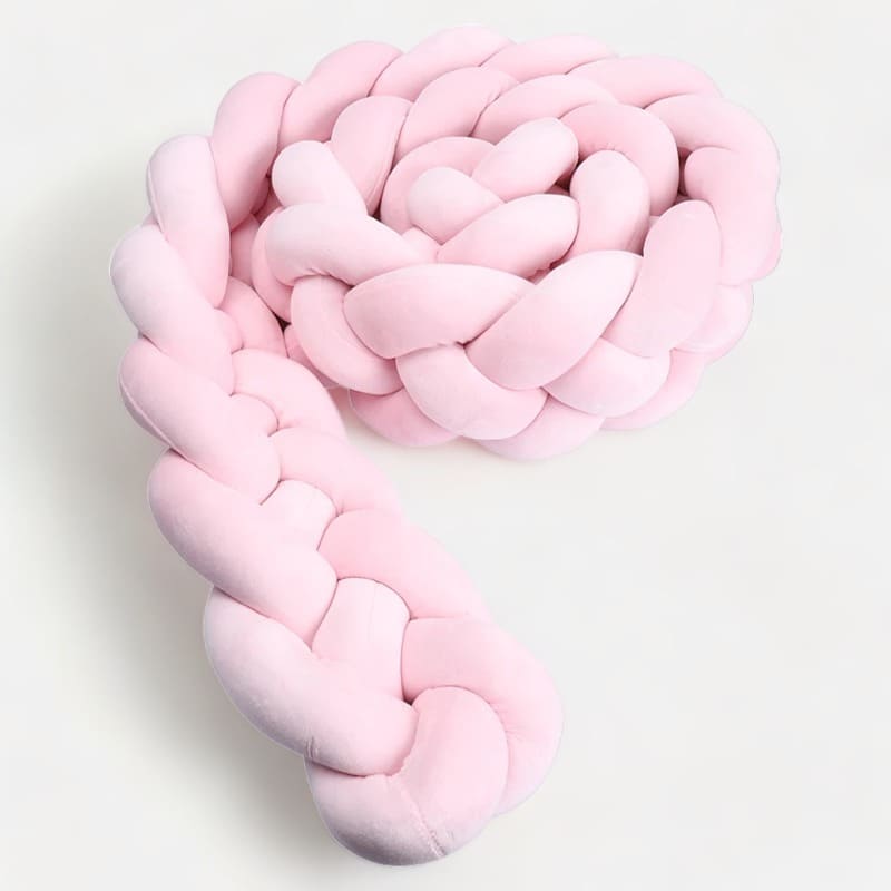 tresse tour de lit rose