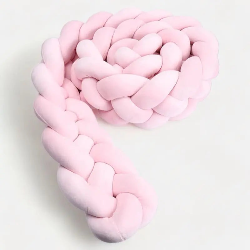 tresse tour de lit rose