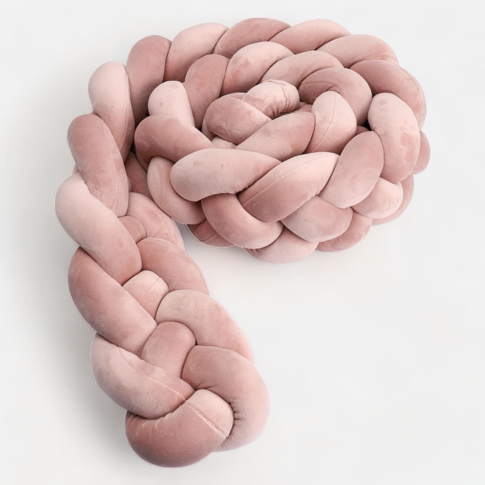 tresse de lit vieux rose 4 brins