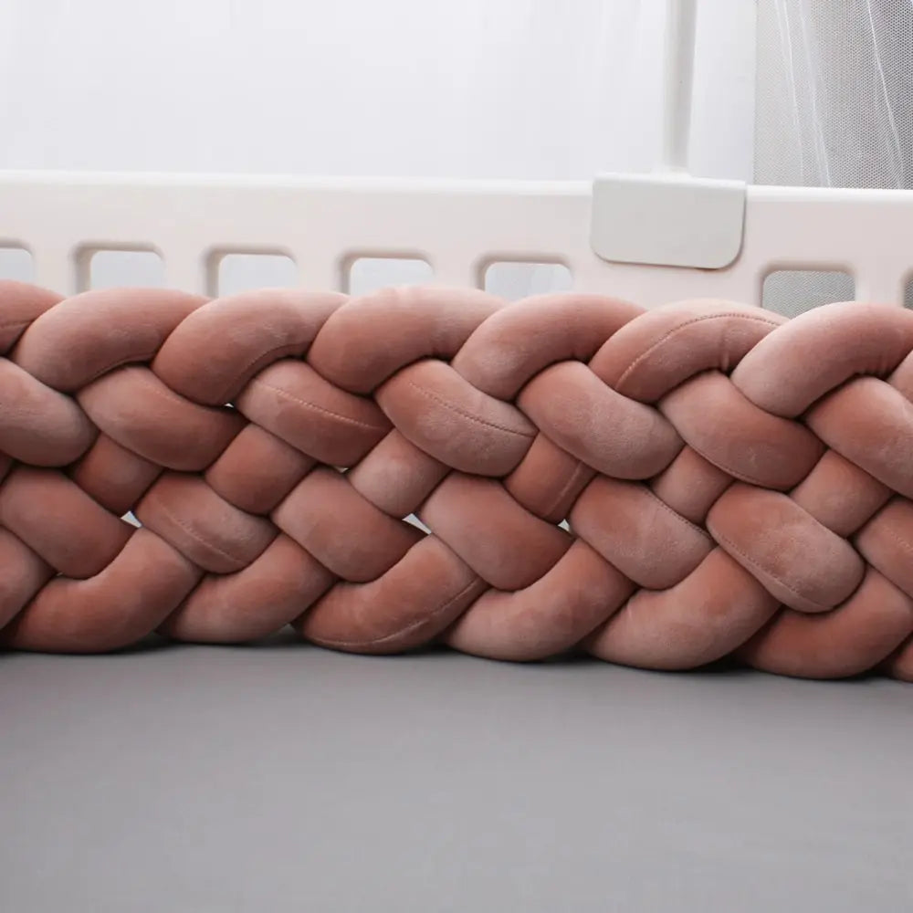 tressé de lit bébé terracotta