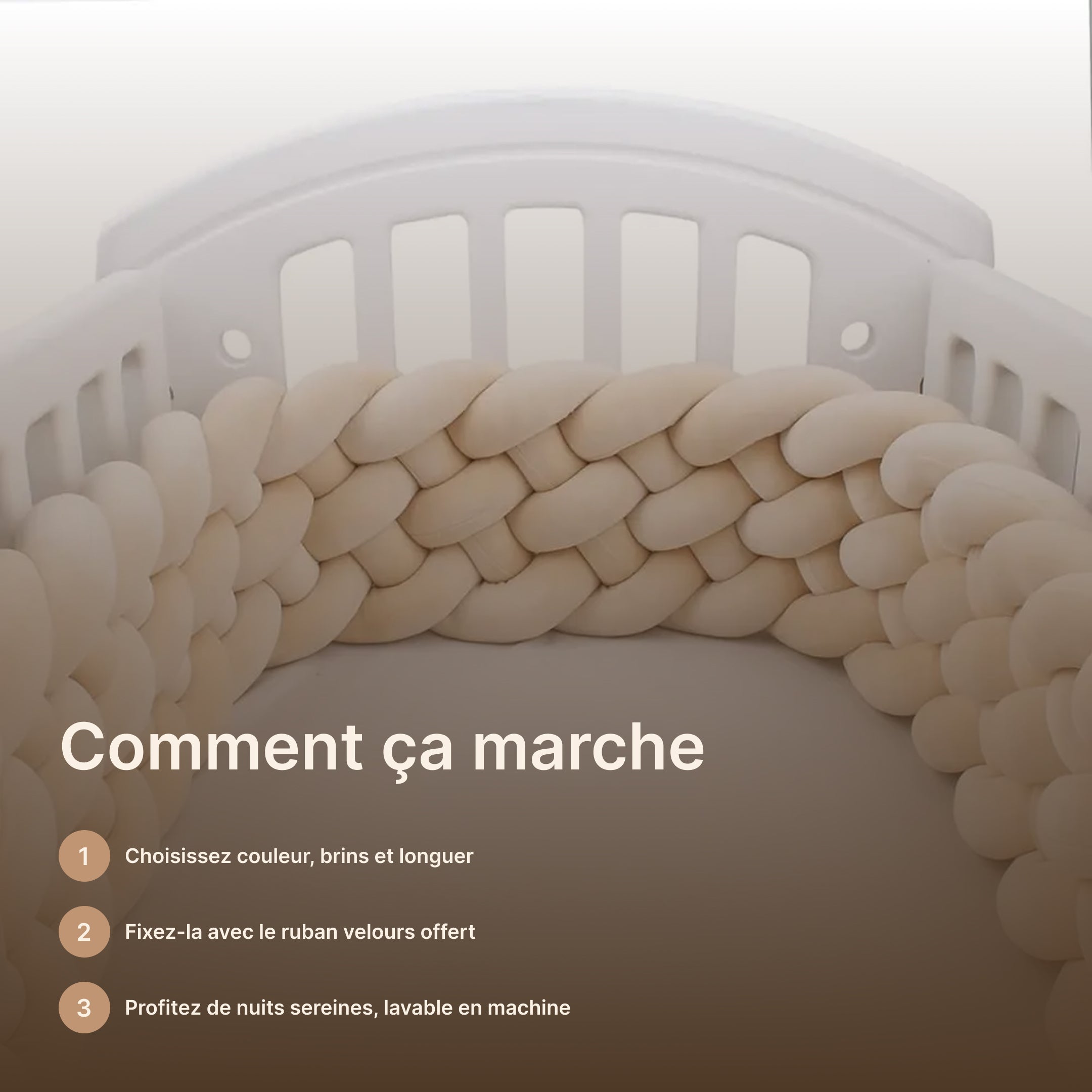 Tour de Lit Respirant Tressé