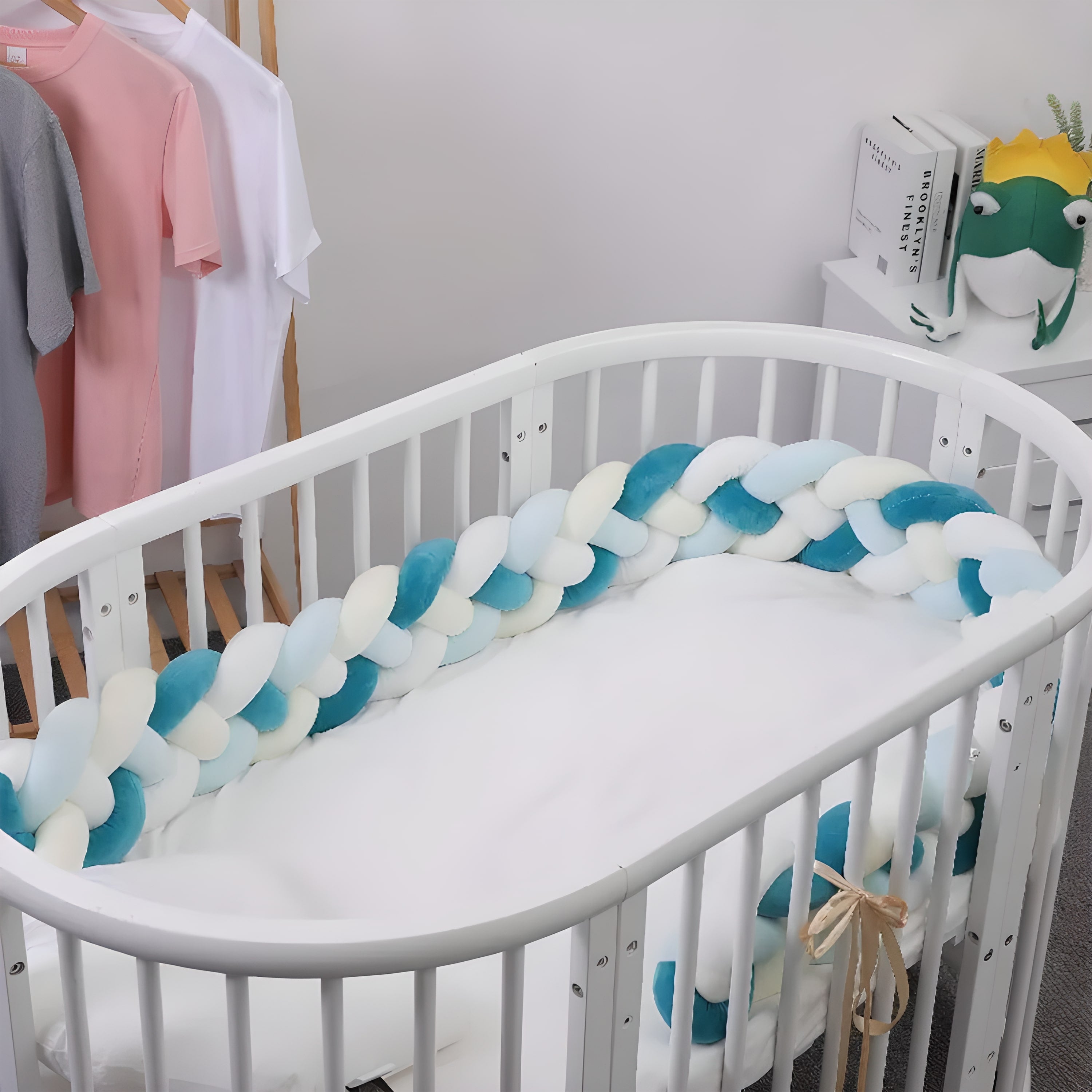 Tour de lit tressé terracotta - Couleurs de bébé